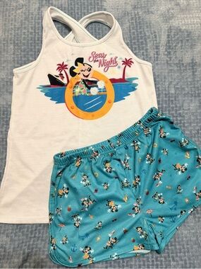 Disney Cruise Line Girls Minnie Mouse pajamas Set. Size 8
